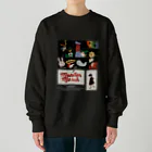 気分屋(モンスターマーチ)のMonster March by GEISP ver.白字 Heavyweight Crew Neck Sweatshirt