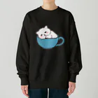 ふわにゃんshopのすやすや(ブラック) Heavyweight Crew Neck Sweatshirt