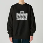 QUQU_WORKSのジャックポット スリーセヴン ホワイト Heavyweight Crew Neck Sweatshirt