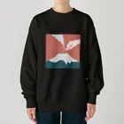 もちもちのもちのSmoking On Mt.Fuji Heavyweight Crew Neck Sweatshirt