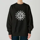 QUQU_WORKSの太陽神 ホワイト Heavyweight Crew Neck Sweatshirt