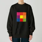 3×3 のドット絵の笑う花 - 3×3 のドット絵 Heavyweight Crew Neck Sweatshirt