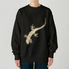 LalaHangeulのJapanese gecko(ニホンヤモリ)　英語デザイン Heavyweight Crew Neck Sweatshirt