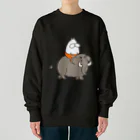 くらきち ONLINE SHOPのねこタイツとマンモス Heavyweight Crew Neck Sweatshirt