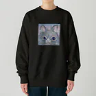 猫のきぬくんのお店のフクロウじゃないもん Heavyweight Crew Neck Sweatshirt