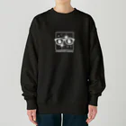 つばめやのおばけの立体視(白) Heavyweight Crew Neck Sweatshirt