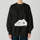 ラクガキ絵のだれてる白い生き物 Heavyweight Crew Neck Sweatshirt