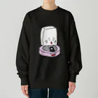 おとうふくんのロボット掃除機とおとうふくん Heavyweight Crew Neck Sweatshirt