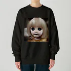 【ホラー専門店】ジルショップの怖い幼女の西洋人形 Heavyweight Crew Neck Sweatshirt