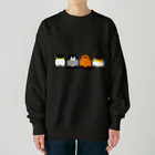 ヤママユ(ヤママユ・ペンギイナ)のピコアプテノディテス(よこ) Heavyweight Crew Neck Sweatshirt