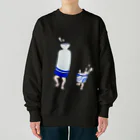 dougaseiseitokoroの足の生えた徳利とおちょこ Heavyweight Crew Neck Sweatshirt