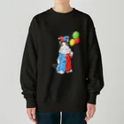 Ａｔｅｌｉｅｒ　Ｈｅｕｒｅｕｘのサーカスにゃんこ　風船ピエロ Heavyweight Crew Neck Sweatshirt