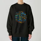 IZANAMI by Akane Yabushitaのラオスのモザイク画 Heavyweight Crew Neck Sweatshirt