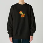 satoayaのアニマルカフェのフードアニマル　キリンバーガー Heavyweight Crew Neck Sweatshirt