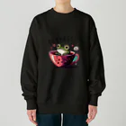 ピヨ爺の副業のほっとひとかえる = げこたろう = Heavyweight Crew Neck Sweatshirt