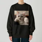 シュシュ🐱キャットのシュシュちゃん🐱 Heavyweight Crew Neck Sweatshirt