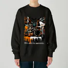 じょいちぃのGet ready for Halloween（黒） Heavyweight Crew Neck Sweatshirt