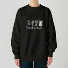 れもその小さいお店のななしのねこ【黒】 Heavyweight Crew Neck Sweatshirt