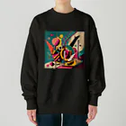 のんびりアート工房のガラクタアート Heavyweight Crew Neck Sweatshirt