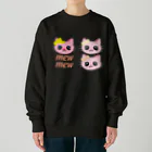 Illustrator Moca&Ram shopのこねこのミューミュー Heavyweight Crew Neck Sweatshirt