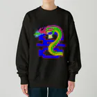 LalaHangeulの용 (龍)  ハングルデザイン   Heavyweight Crew Neck Sweatshirt