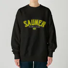 Super Sauna StyleのSAUNER1137 Yellow -Black- Heavyweight Crew Neck Sweatshirt