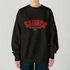 Super Sauna StyleのSAUNER1137 Red -Black- Heavyweight Crew Neck Sweatshirt