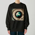 テフラんずの窓の外は宇宙 Heavyweight Crew Neck Sweatshirt