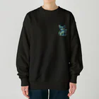 大人かわいい動物の世界のカラフル猫 Heavyweight Crew Neck Sweatshirt