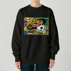 脳内もぐもぐショップ🧠の墓の上は歓楽街 Heavyweight Crew Neck Sweatshirt