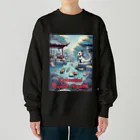 大江戸花火祭りのCelestial Ryujin Realm～天上の龍神領域2 Heavyweight Crew Neck Sweatshirt