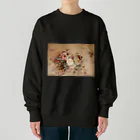 public2024のピンクと黄色のバラ Heavyweight Crew Neck Sweatshirt