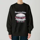 Burgers&Fries Sakura_SakuのBurgers&Fries Sakura_Saku ロゴアイテム（ホワイト） Heavyweight Crew Neck Sweatshirt