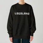 AEDIのLogoLand White Singe Line Logo（ロゴランド ホワイト シングルラインロゴ） Heavyweight Crew Neck Sweatshirt