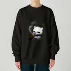 クレイジー闇うさぎSHOPのブチギレ毒舌くま(🚬) Heavyweight Crew Neck Sweatshirt