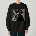 vieのvie BLACK_smoke Heavyweight Crew Neck Sweatshirt