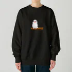 石丸沙織のポチャ白文鳥ちゃん　背景透過版 Heavyweight Crew Neck Sweatshirt