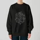 のほほんぞくの古代の生き物パラダイス（ホワイト） Heavyweight Crew Neck Sweatshirt