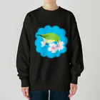 LalaHangeulの桜とメジロさん Heavyweight Crew Neck Sweatshirt