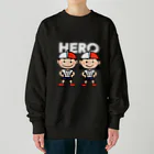 有限会社ケイデザインのわんぱくキッズ〜紅白帽〜 Heavyweight Crew Neck Sweatshirt