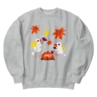 Lily bird（リリーバード）の落ち葉と焼き芋と文鳥ず Heavyweight Crew Neck Sweatshirt