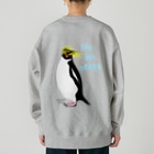LalaHangeulのRockhopper penguin　(イワトビペンギン)　バックプリント Heavyweight Crew Neck Sweatshirt