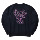 栗坊屋のピンクのピグミーシーホース Heavyweight Crew Neck Sweatshirt