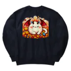 nekodoragonのおやすみ！猫ドラゴン　背景透過ver Heavyweight Crew Neck Sweatshirt