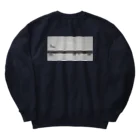 ちび太郎ショップのちび太郎　バックプリント　モノクロ Heavyweight Crew Neck Sweatshirt