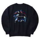 エダマメトイチ雑貨店のI love blue birds 1 大 Heavyweight Crew Neck Sweatshirt