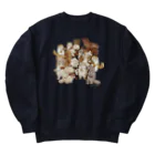 coeur.yu（クードットユー）の猫の音楽隊（ロゴカラー：ホワイト） Heavyweight Crew Neck Sweatshirt