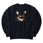 Rubbishの猫の顔 Heavyweight Crew Neck Sweatshirt