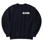 リジット・モータースポーツのALPHA白-RIGID白 Heavyweight Crew Neck Sweatshirt