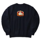 nekodoragonのおやすみ！猫ドラゴン　背景透過ver Heavyweight Crew Neck Sweatshirt